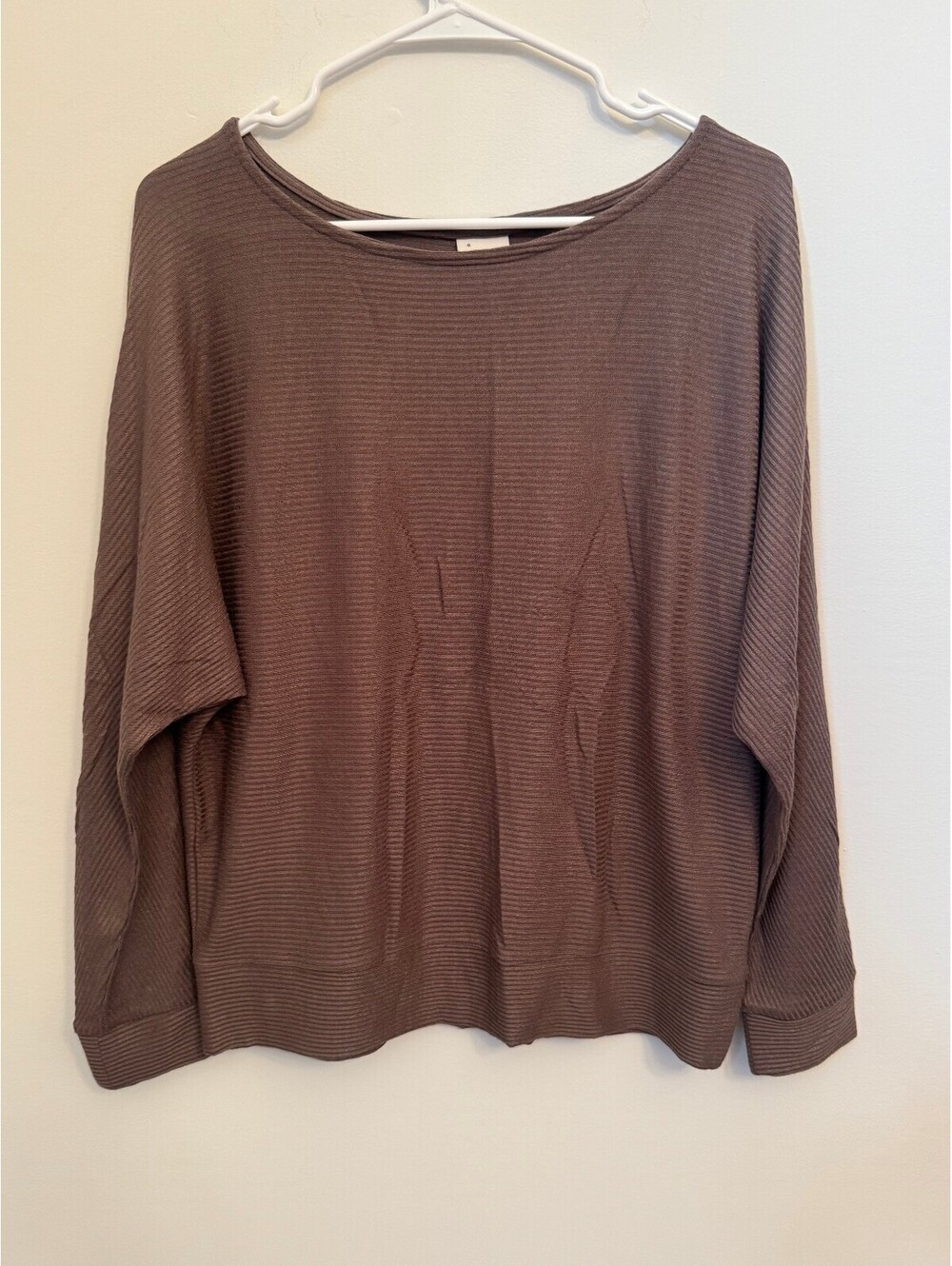 A New Day brown ribbed long sleeve top